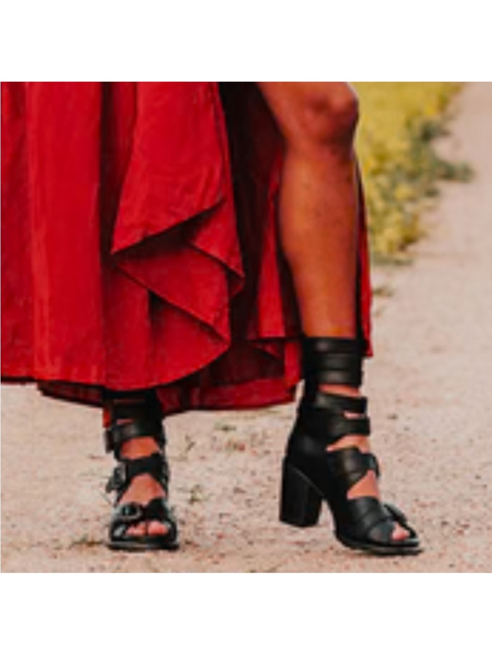 Freebird Bond Black Leather Gladiator Style Sandals